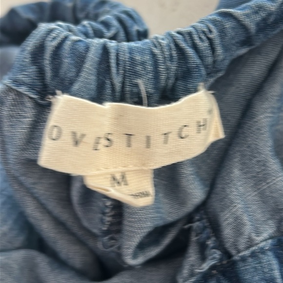 LOVESTITCH Tencel Chambray Jumpsuit Wide Leg Women Size M - Picture 6 of 15